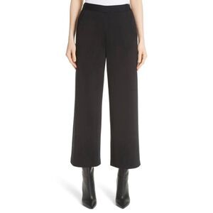 St. John caviar wide leg knit pants black size 4